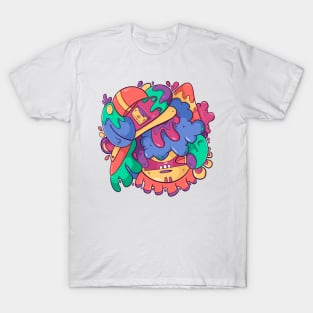 Cute Sunny Morning Chicken Doodle T-Shirt